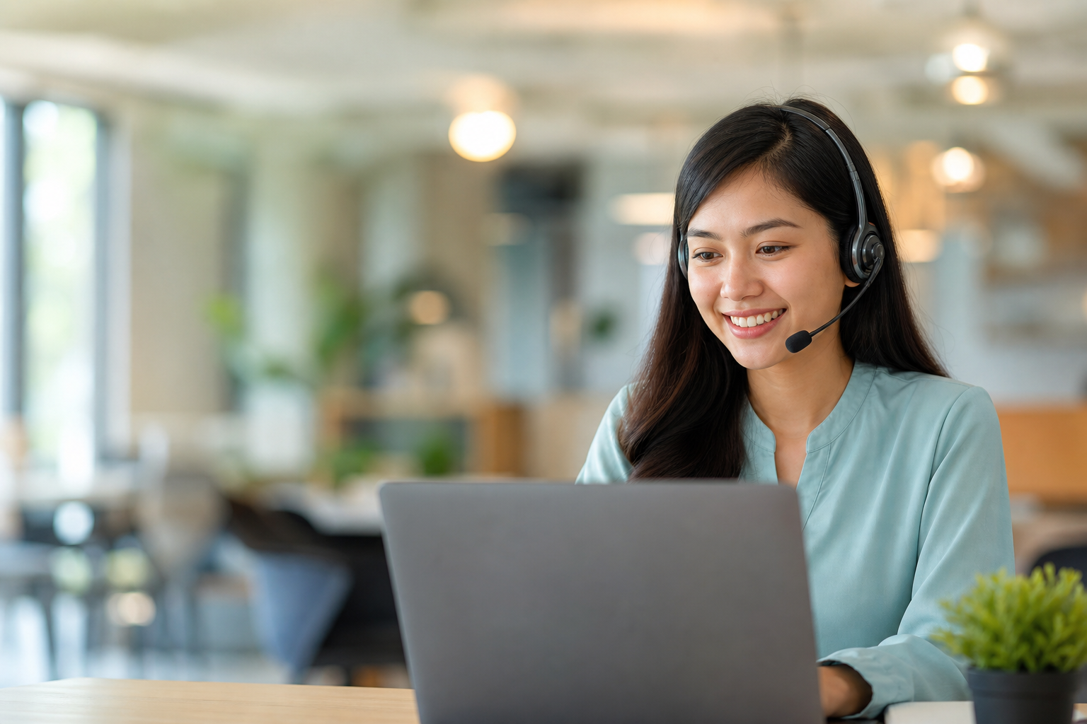 Southeast Asian professional using an AI-powered learning platform